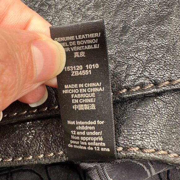 Fossil Shoulder Bag Purse Elaine Flap Black Leather Purse Y2K Vintage Retro - Picture 9 of 16